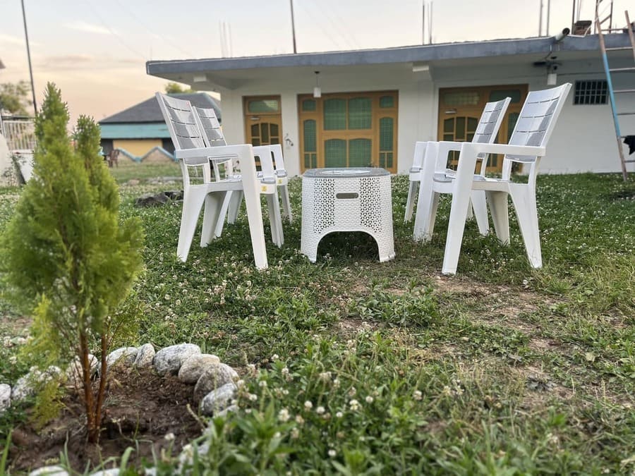 Corridor with Tree Mural
